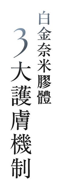 白金奈米膠體 3大護膚機制